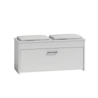 Pantofar LORCA, 3 rafturi, alb, 100x38x46 cm - 1