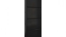 Pantofar Quarter, cu 4 rafturi, negru, 55x15x137 cm