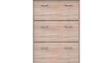 Pantofar TOP MIX, 3 usi tip clapeta, stejar sonoma, 80x27x121 cm