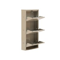 Pantofar TRIPLE, cu 3 rafturi, bej, 55x15x100 cm - 1