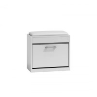 Pantofar VIGO, 3 rafturi, alb, 60x30x53 cm - 1