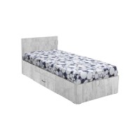 Pat ALMA cu sertar, 90x200, pin antichizat - 1