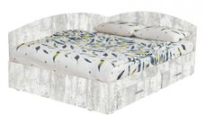 Pat Colt Alma 180x200 cm, cu 2 sertare laterale pe role, colt interschimbabil, pin antichizat