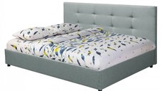 Pat modern tapitat ECONO L200, 140x200 cm, gri verzui