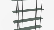 Raft MOSS Verde si Negru, Dimensiuni 160x29.6x180 cm