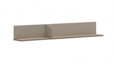 Raft suspendat DOMINICA, taupe + stejar silverjack, 135x19x19,5 cm