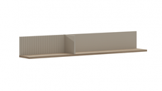 Raft suspendat DOMINICA, taupe + stejar silverjack, 135x19x19,5 cm