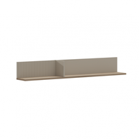 Raft suspendat DOMINICA, taupe + stejar silverjack, 135x19x19,5 cm - 1