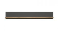 Raft suspendat ESTEBAN, grafit + stejar evok, 150x17,6x25 cm