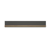 Raft suspendat ESTEBAN, grafit + stejar evok, 150x17,6x25 cm - 1