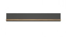 Raft suspendat ESTEBAN, grafit + stejar evok, 150x17,6x25 cm