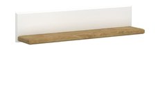 Raft suspendat RIVA, alb + stejar harbor, 120x23,6x25 cm