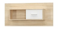 Raft suspendat TIPS, 1 usa, stejar sonoma + alb, 120x23x55 cm - 1