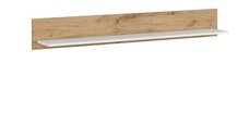 Raft suspendat VIGO, alb + stejar wotan, 150x20x21 cm