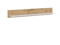 Raft suspendat VIGO, alb + stejar wotan, 150x20x21 cm - 1