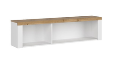 Raft suspendat VIGO, alb + stejar wotan, 156x32x40 cm