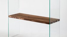 Raft VENEDIK din lemn de nuc, 90 x 30 x 80 cm
