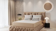 Saltea LUX MEMORY cu arcuri Bonell, 90x200 cm, H 29 cm, design dual vara-iarna