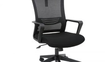 Scaun birou MESH PARIS H, rotativ, reglabil pe inaltime, negru, 58x61x110-120 cm