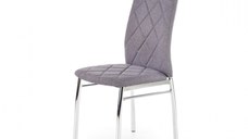 Scaun CHAIR K309, tapitat, gri deschis, 43x57x97 cm