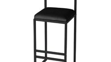 Scaun de bar NORDIC, negru, 35x35x84 cm