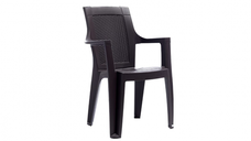 Scaun de gradina ELEGANCE, model ratan, antracit, 62x57x88 cm