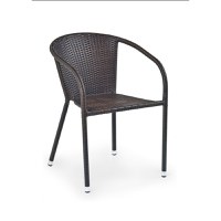 Scaun de gradina MIDAS, maro inchis, 57x57x78 cm - 1