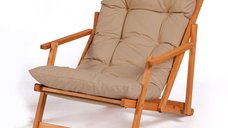 Scaun de gradina MY008, maro + natural, 50x50x81 cm