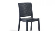 Scaun de gradina NICE, model ratan, antracit, 59x44x88 cm