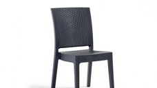Scaun de gradina NICE, model ratan, antracit, 59x44x88 cm
