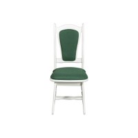 Scaun IZA, cadru alb + stofa verde, 45x45x95 cm - 1