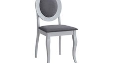 Scaun living BENONI, alb + gri, 44.5x50.5x92 cm