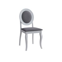 Scaun living BENONI, alb + gri, 44.5x50.5x92 cm - 1
