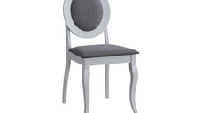 Scaun living BENONI, alb + gri, 44.5x50.5x92 cm