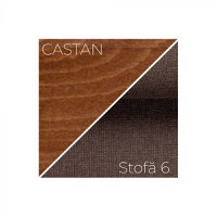 Scaun living BOSS XIV, castan, 43x40x94 cm - 1