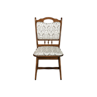 Scaun living FLANDER, cadru nuc + stofa print 02, 50x48x95 cm - 1