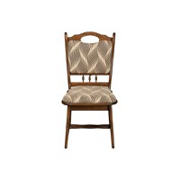 Scaun living FLANDER, cadru nuc + stofa print 07, 50x48x95 cm - 1