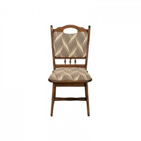 Scaun living FLANDER, cadru nuc + stofa print 07, 50x48x95 cm - 1