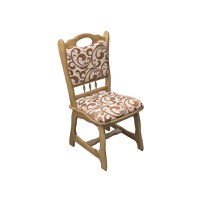 Scaun living FLANDER, cadru stejar + stofa print 05, 50x48x95 cm - 1
