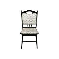 Scaun living FLANDER, cadru wenge + stofa print 02, 50x48x95 cm - 1