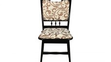 Scaun living FLANDER, cadru wenge + stofa print 05, 50x48x95 cm
