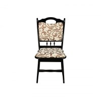 Scaun living FLANDER, cadru wenge + stofa print 05, 50x48x95 cm - 1