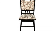 Scaun living FLANDER, cadru wenge + stofa print 05, 50x48x95 cm