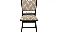 Scaun living FLANDER, cadru wenge + stofa print 07, 50x48x95 cm