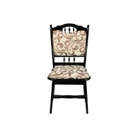 Scaun living FLANDER III, cadru wenge + stofa print 05, 50x48x95 cm - 1