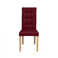Scaun living TEO LUX, picioare lemn natur, piele ecologica bordo, 46x60x98 cm - 1