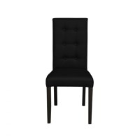 Scaun living TEO LUX, picioare lemn wenge, piele ecologica negru, 46x60x98 cm - 1