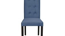 Scaun living TEO LUX, picioare lemn wenge, stofa albastru deschis, 46x60x98 cm