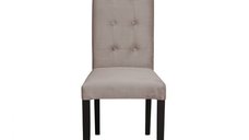 Scaun living TEO LUX, picioare lemn wenge, stofa cappuccino, 46x60x98 cm