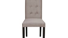 Scaun living TEO LUX, picioare lemn wenge, stofa cappuccino, 46x60x98 cm